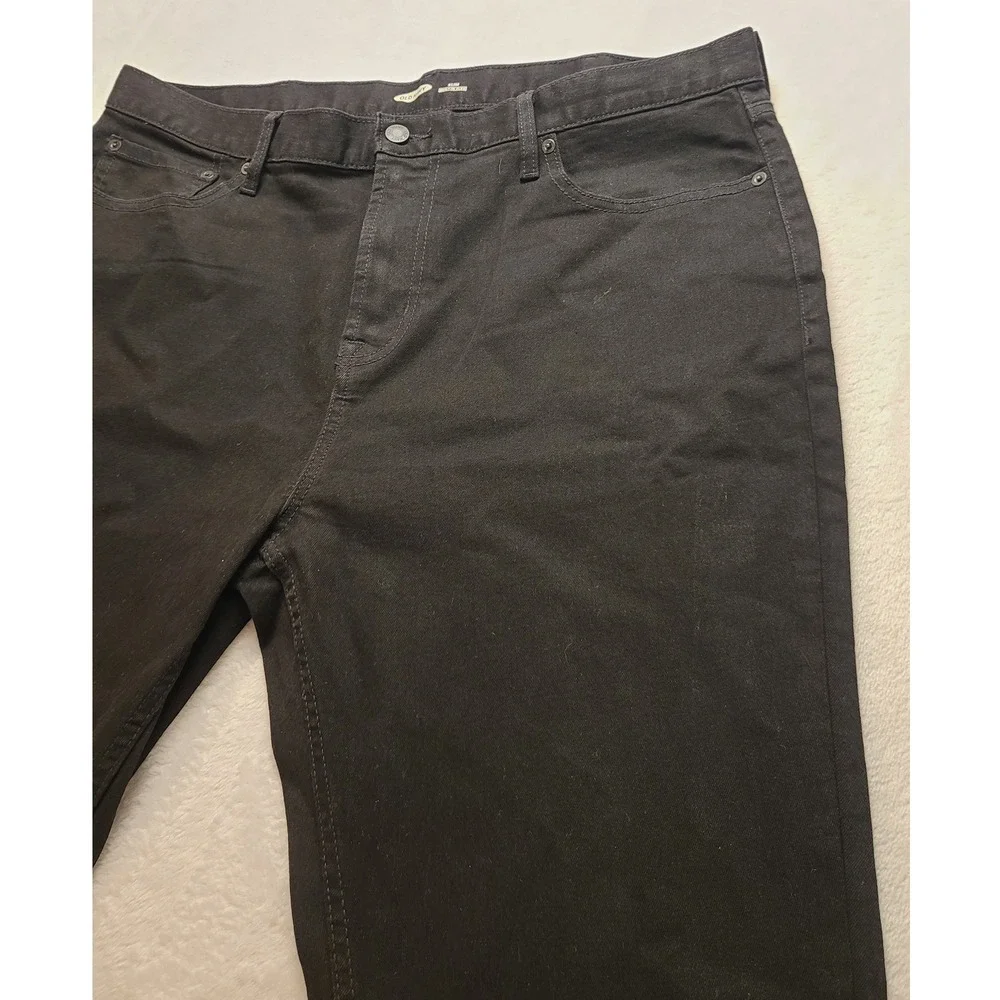 Old Navy Slim Built-In Flex Jeans Men's 38x30 Black Rinse Stretch Pants Slim fit
